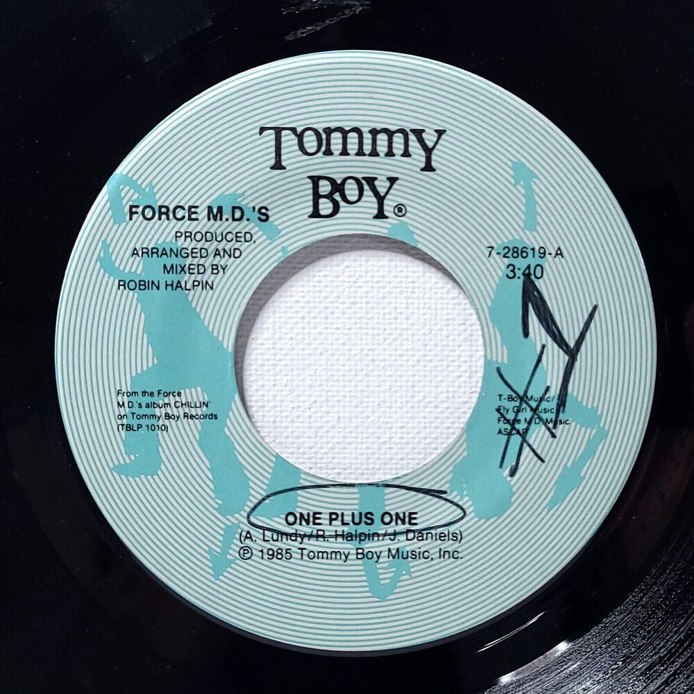 Force M.D.'s 45 One Plus One / Chillin' on Tommy Boy VG+ Hip Hop